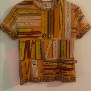 Jean Paul Gaultier Multicolor Book Print Short Sleeve Tee